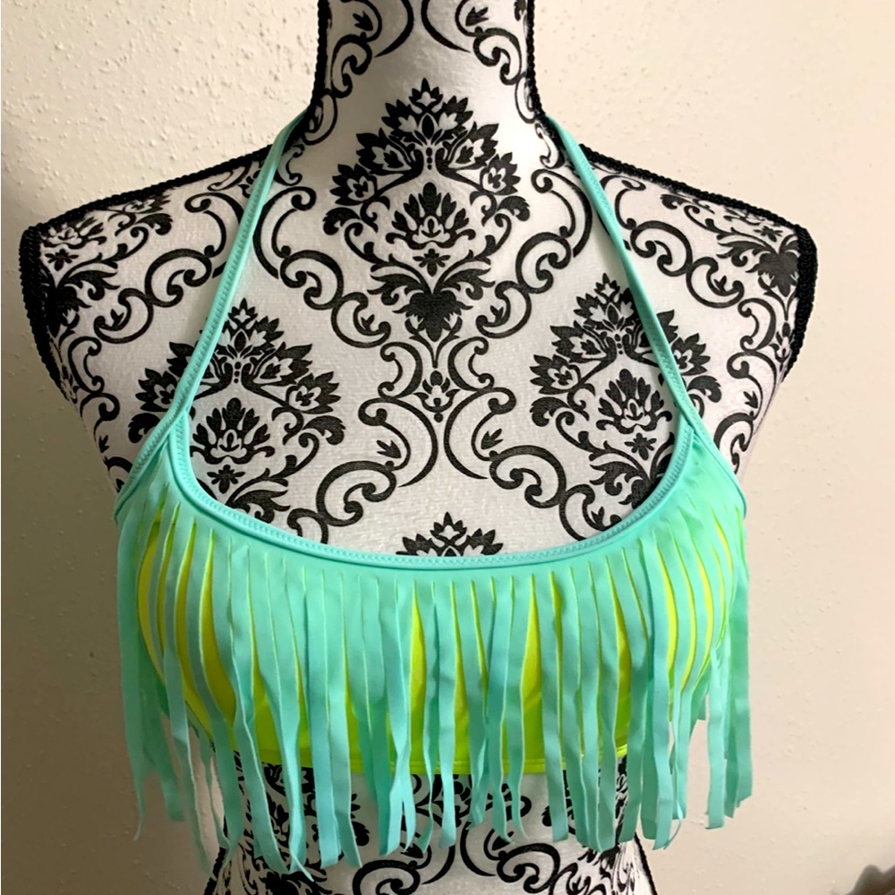 Fringe Bikini Top PINK